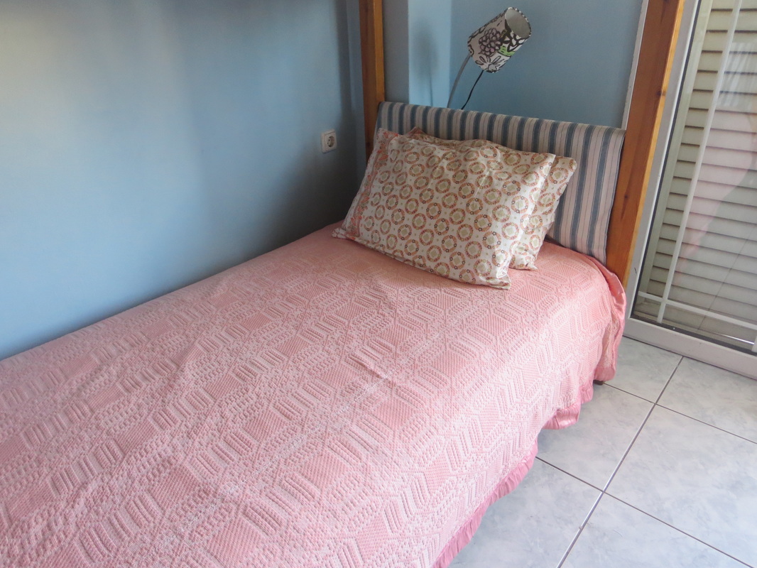 coral pillowcases and blanket, The Blue Bunk Bed www.theboondocksblog.com