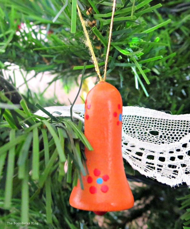 Wooden bell on christmas tree The Inspiration for my Christmas tree - the Boondocks blog