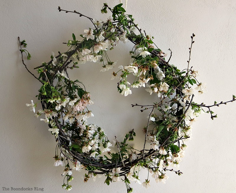 branches on Wreath, Celebrating May Day www.theboondocksblog.com