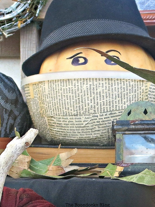  The paranoid man pumpkin craft, www.theboondocksblog.com