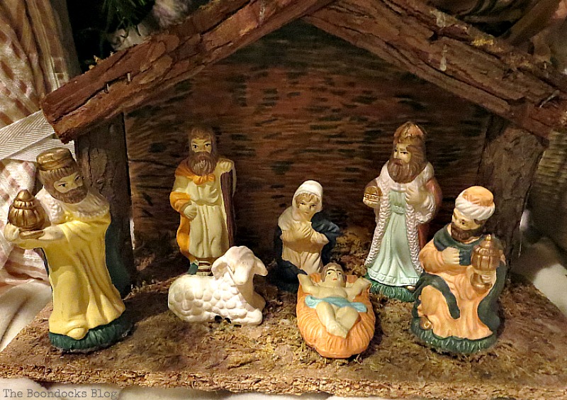 The Nativity, How to Upcycle your Christmas Tree on the cheap, www.theboondocksblog.com