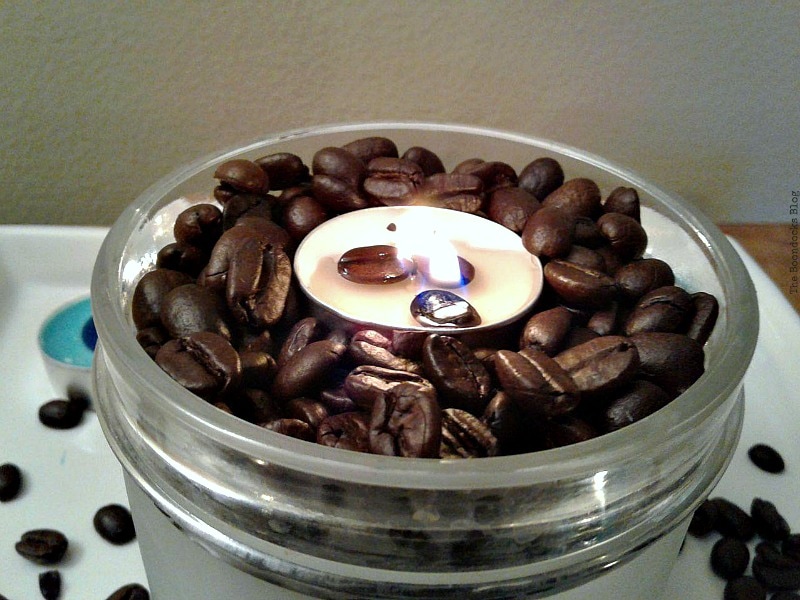 lighting the tealights, Coffee with Tealights please www.theboondocksblog.com