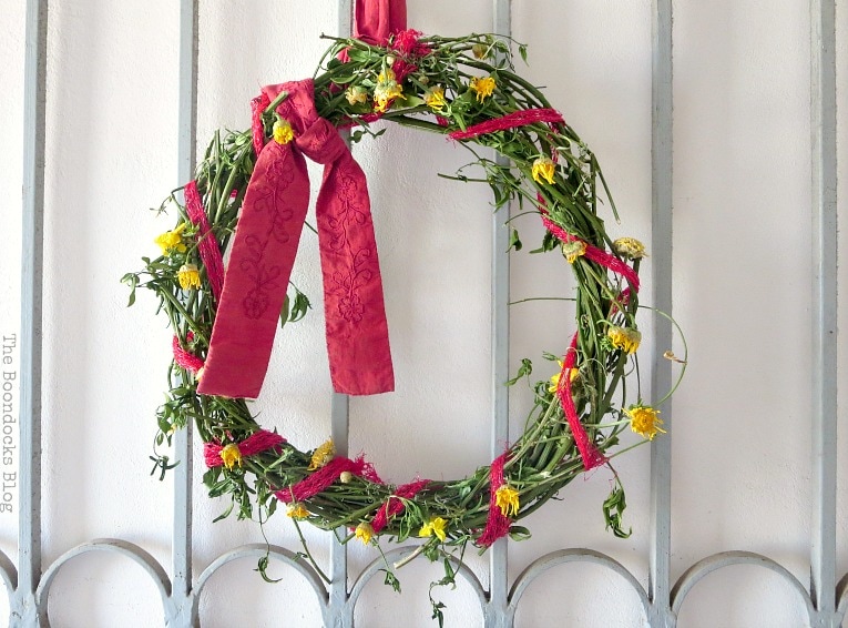 Dried Wreath, How To make May Day Wreaths with Recycled Materials www.theboondocksblog.com