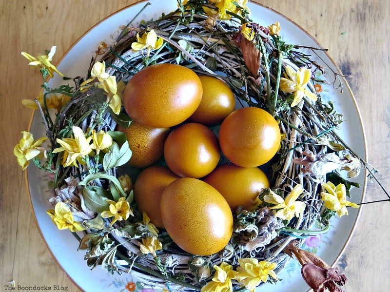 yellow easter eggs, Facebook photos for April, www.theboondocksblog.com