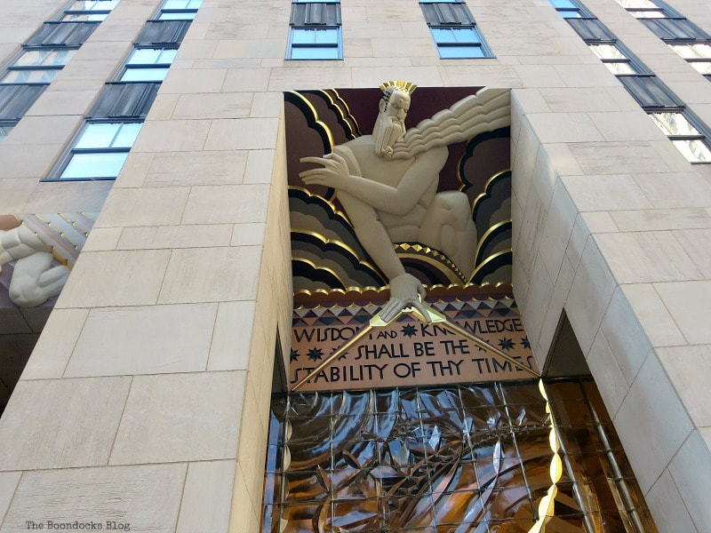 30 Rockefeller Center, the main building with a statue of Wisdom, A Walk Down Festive Fifth Avenue for the Holidays, theboondockblog.com