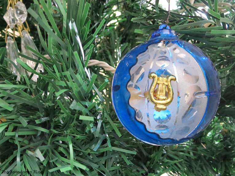 Half globe ornament in Blue, The Most Affordable Way to Decorate a Christmas Tree, www.theboondocksblog.com
