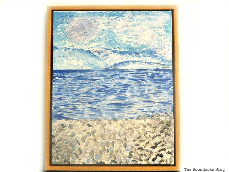 Painting of beach landscape How to Make your Own Impressionist Art Painting www.theboondocksblog.com 
