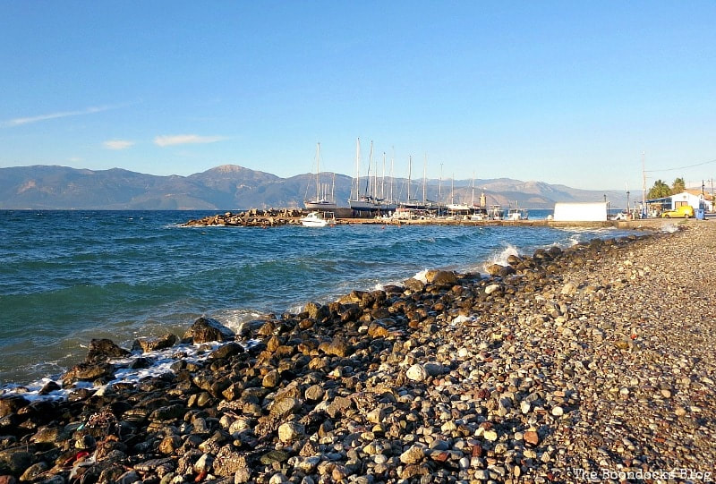 A pebble filled beach in Greece, Using Pebbles to Inspire My Love of the Beach www.theboondocksblog.com