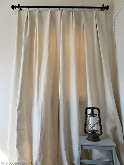Drop cloth curtains