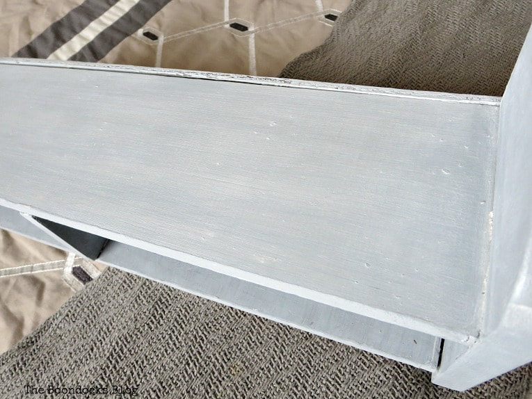 Top view of shelf, A Super Easy Way to Add Shimmer to a Shelf, theboondocksblog