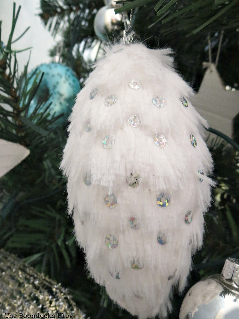 fur with sparkles ornament, It's all About the Sparkle of the Christmas Tree www.theboondocksblog.com