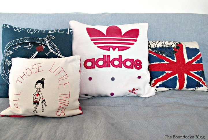 How to repurpose old clothes and sweaters into throw pillows.