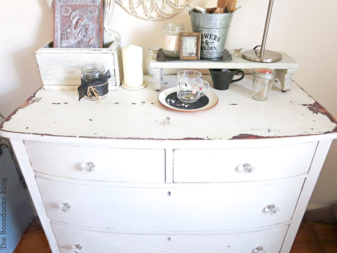 Dresser After, How to Make your Dresser Sparkle with Age www.theboondocksblog.com