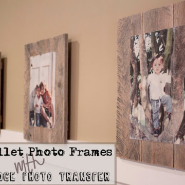 Pallet photo frames.